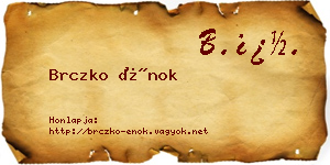 Brczko Énok névjegykártya